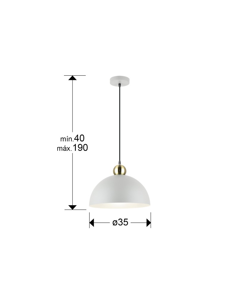 I3-POLO- LAMP 1L -GRIS/LATON